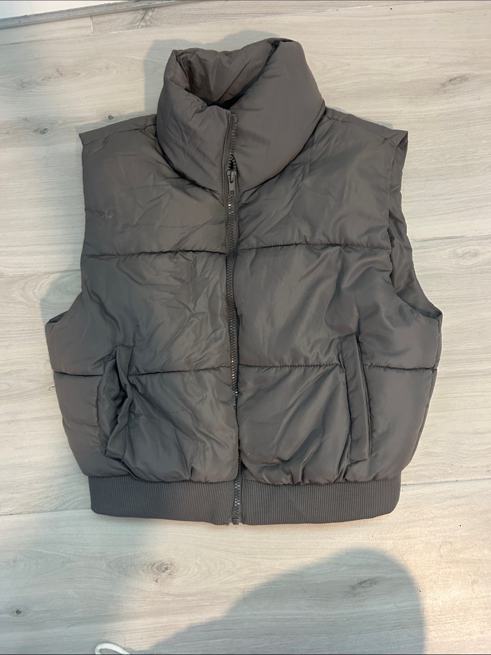 Madden Girl Charcoal Quilted Puffer Vest